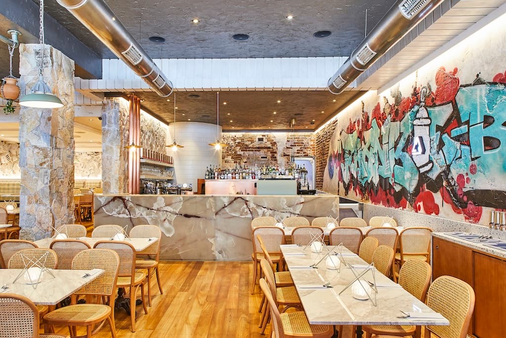 Frankie B's Food House Parramatta Interior Ambiance – modern and artistic dining space